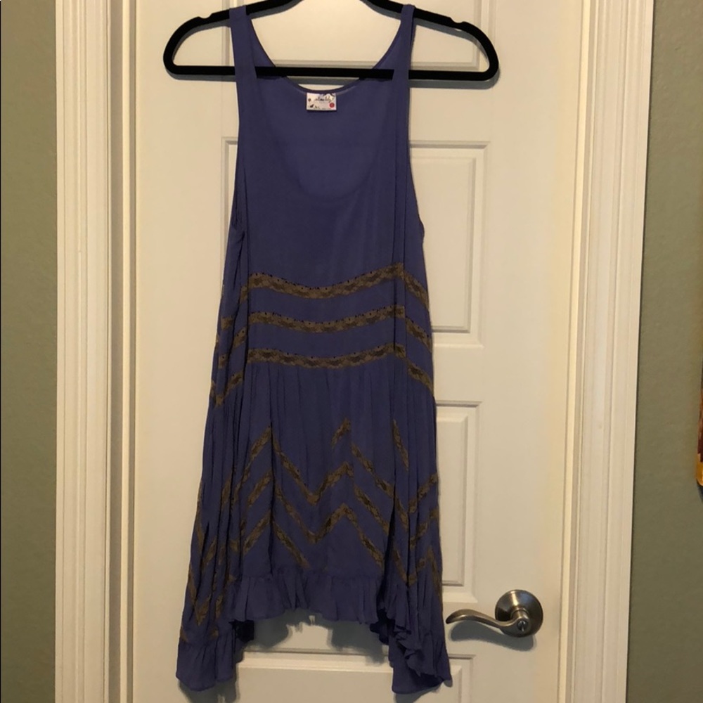 Free people voile and lace trapeze slip